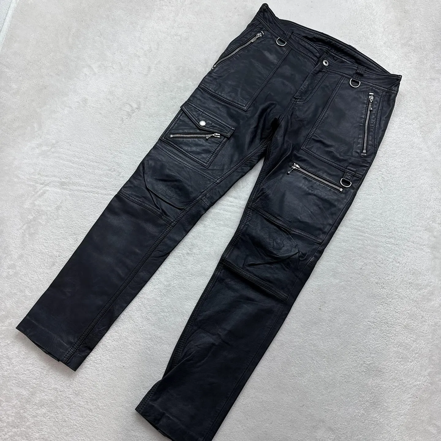 DIESELディーゼルの希少羊革リアルレザーパンツ