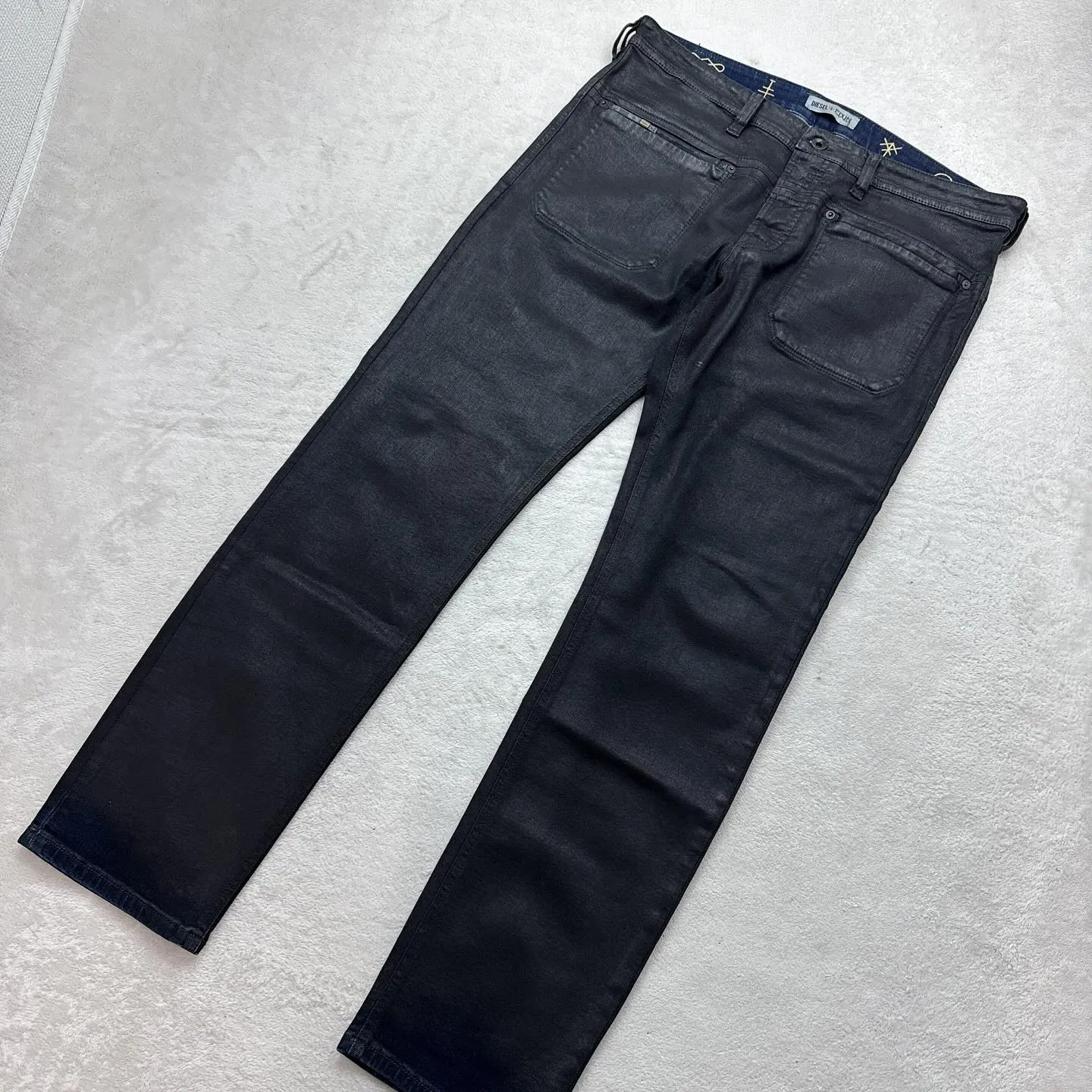 DIESELディーゼルの希少羊革リアルレザーパンツ