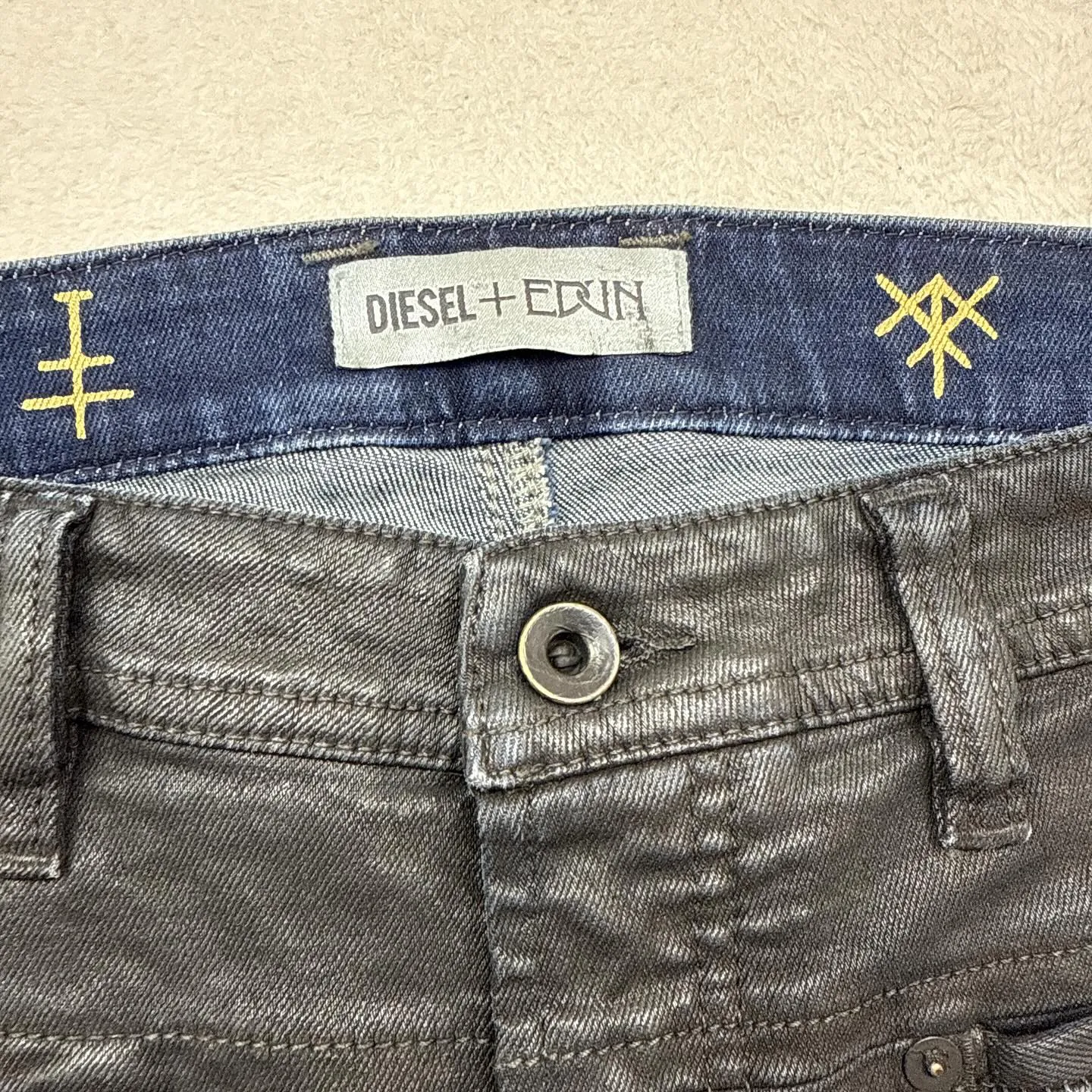 DIESELディーゼルの希少羊革リアルレザーパンツ