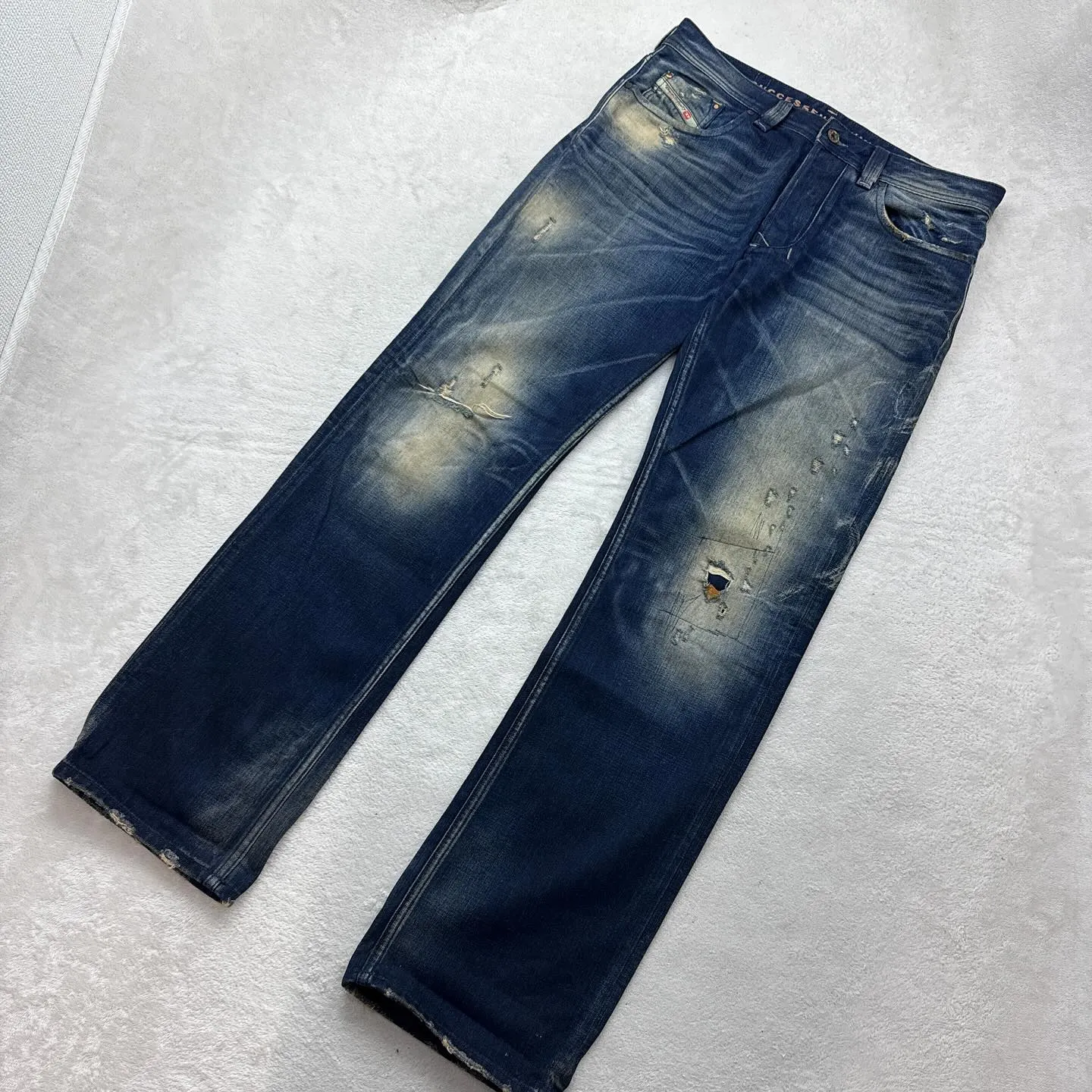 DIESELディーゼルの希少羊革リアルレザーパンツ