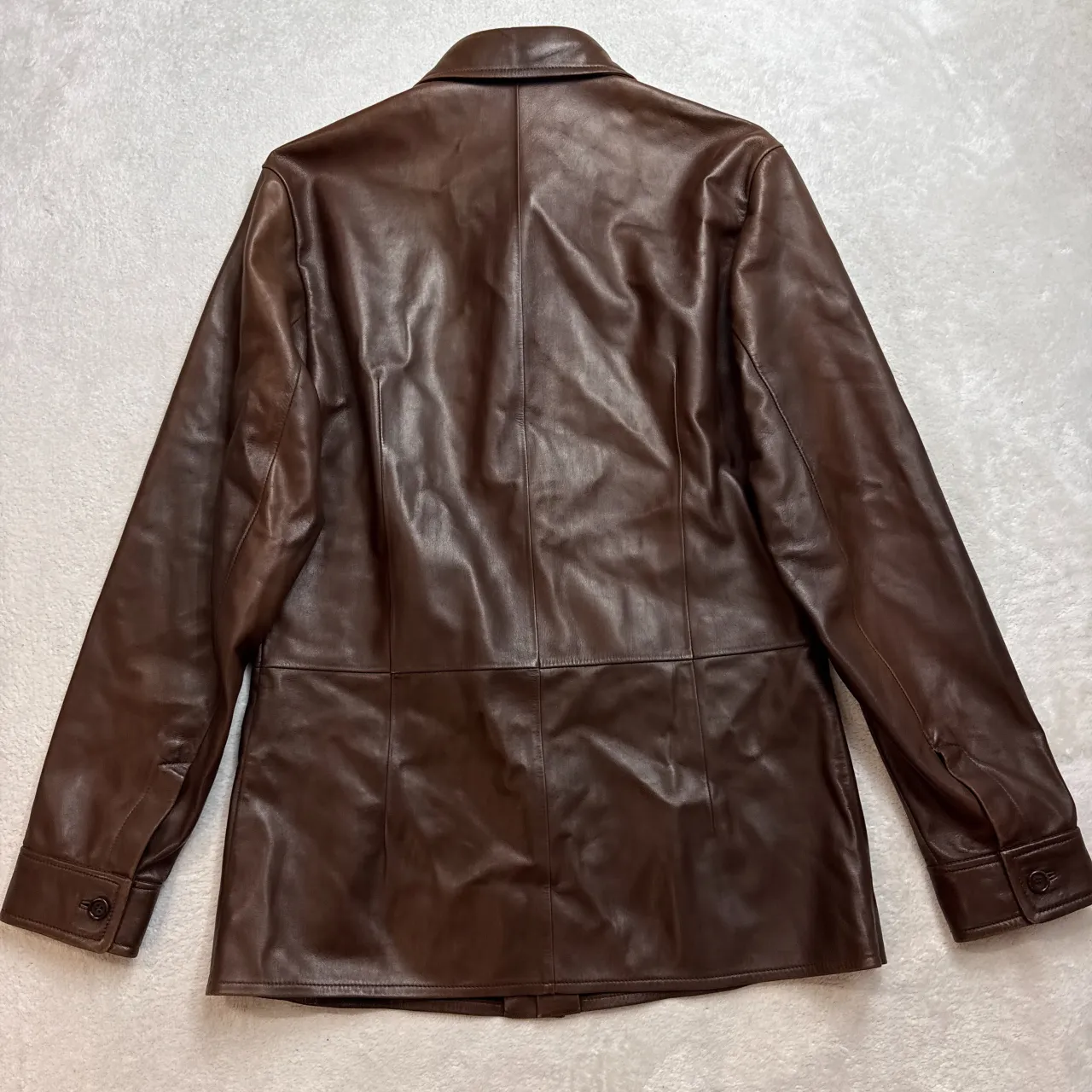 ロエベの羊革シャツジャケット